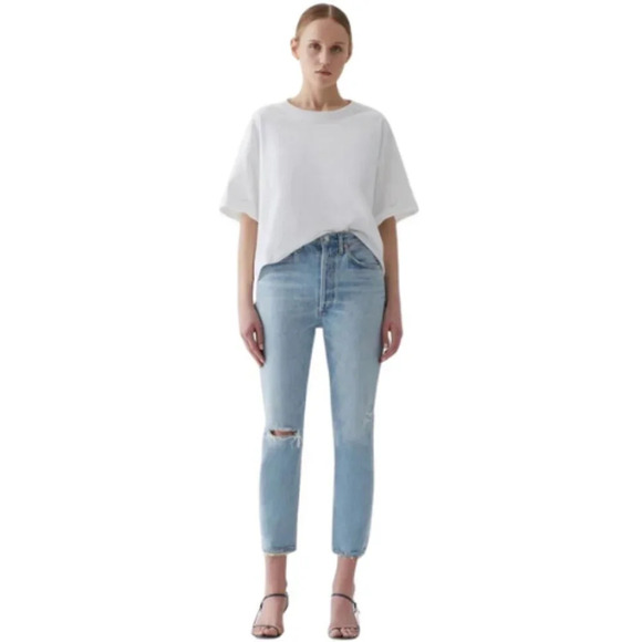 AGOLDE Womens 23 Riley High Rise Straight Crop Jean - Picture 1 of 16